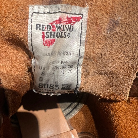 Red wing iron ranger brown leather boots 8085 - Picture 8 of 9